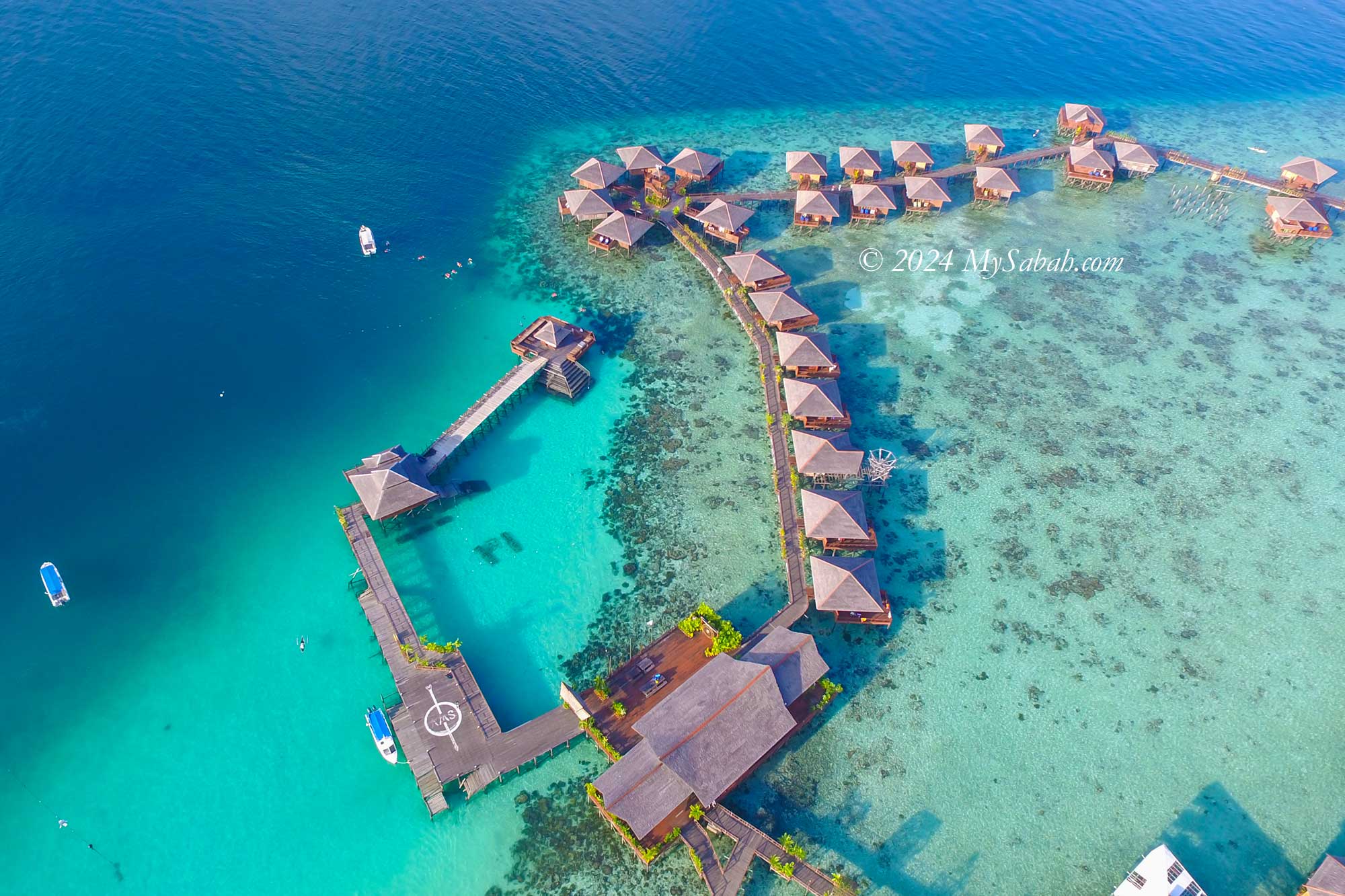 Water Bungalow of Mabul Island