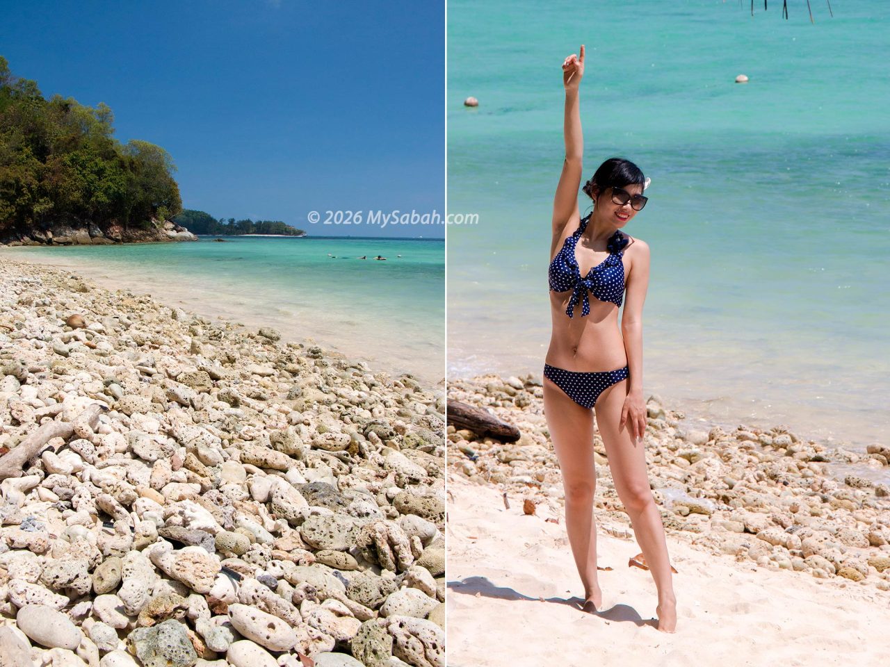 Coral beach of Mamutik Island