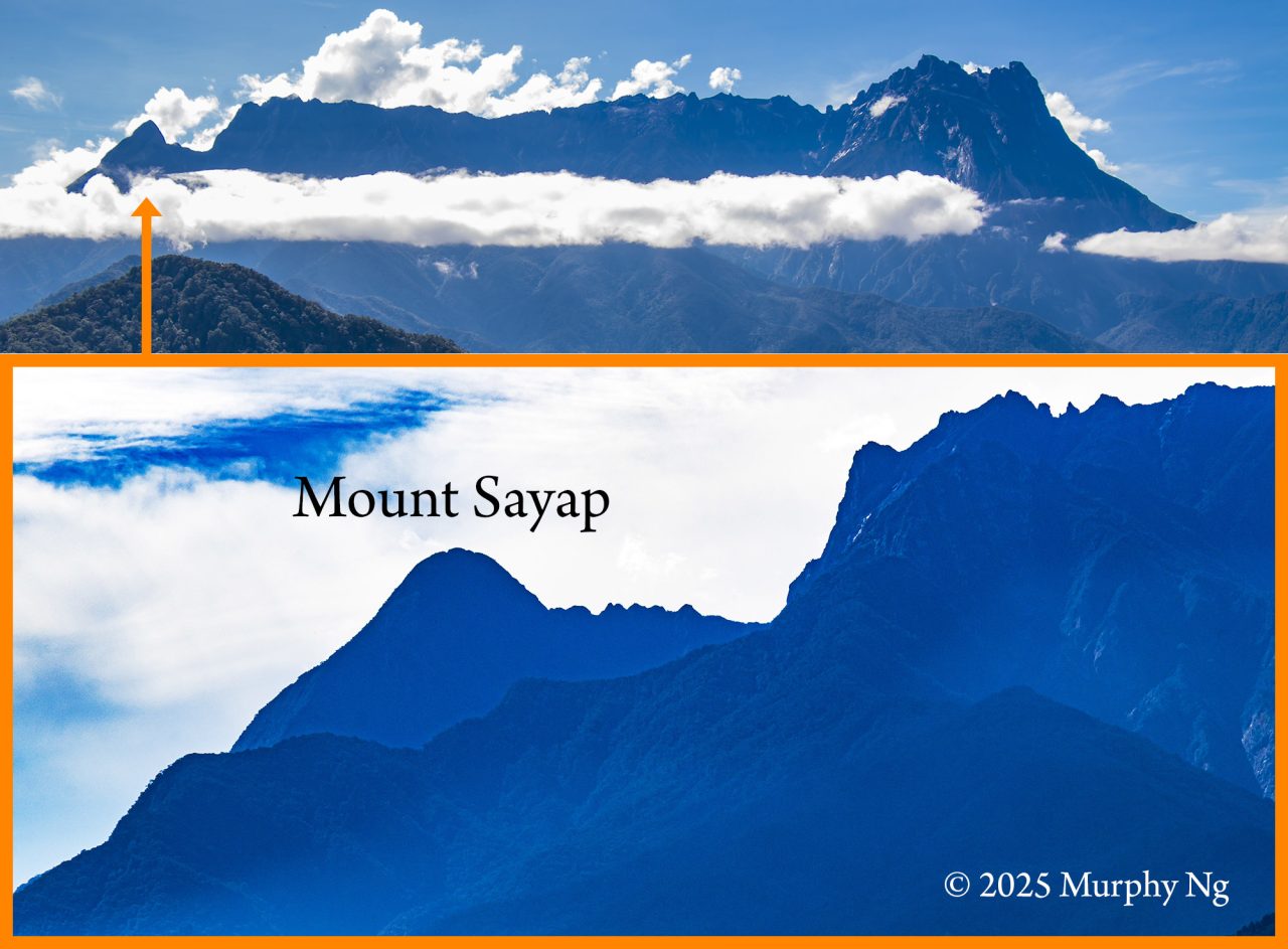 Location of Mount Sayap on Mount Kinabalu