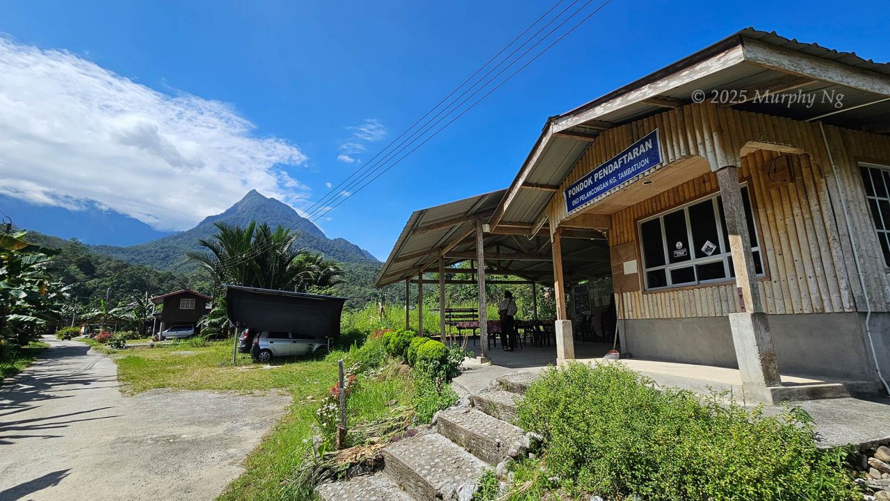 Pondok Eko Pelancongan (Tambatuon Eco Tourism Registration Station) is where hikers gather for a briefing before their climb.