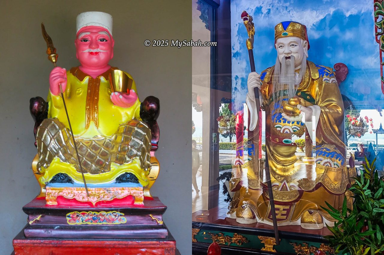 Datuk Gong (left) and Tua Pek Kong (right)