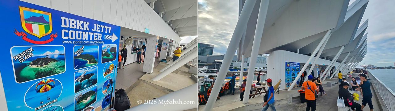 Ticketing counters of DBKK Jetty, Kota Kinabalu