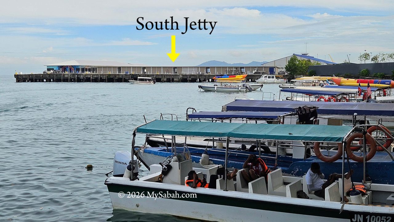 A view of the South Jetty from the Jesselton Point Ferry Terminal.