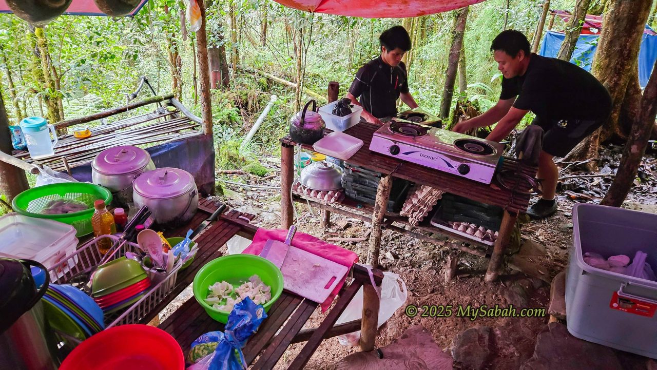 Kitchen of Erick Base Camp on Mount Sinsing