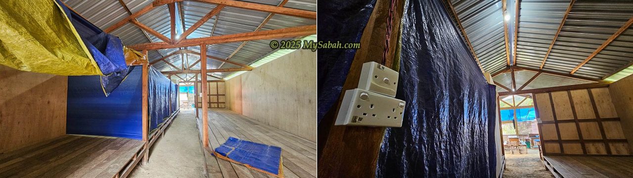 The sleeping area of Base Camp 1 (Kaingaran Camp)