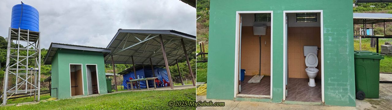 The toilet cum shower rooms behind the Base Camp 1 (Kaingaran Camp)