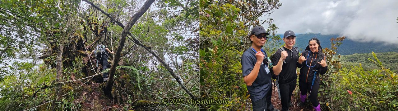 Climbing to the viewpoint of Bukit Susu (Milk Hill)