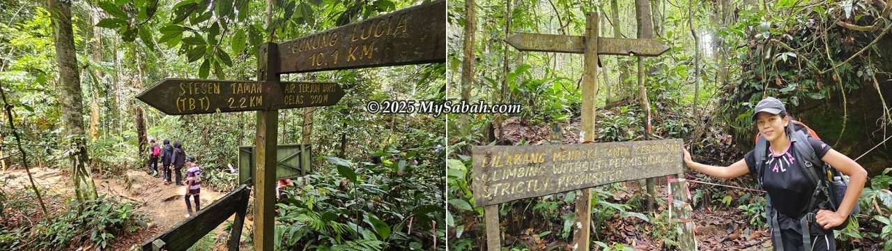 KM 2.2 junction in Tawau Hills Park