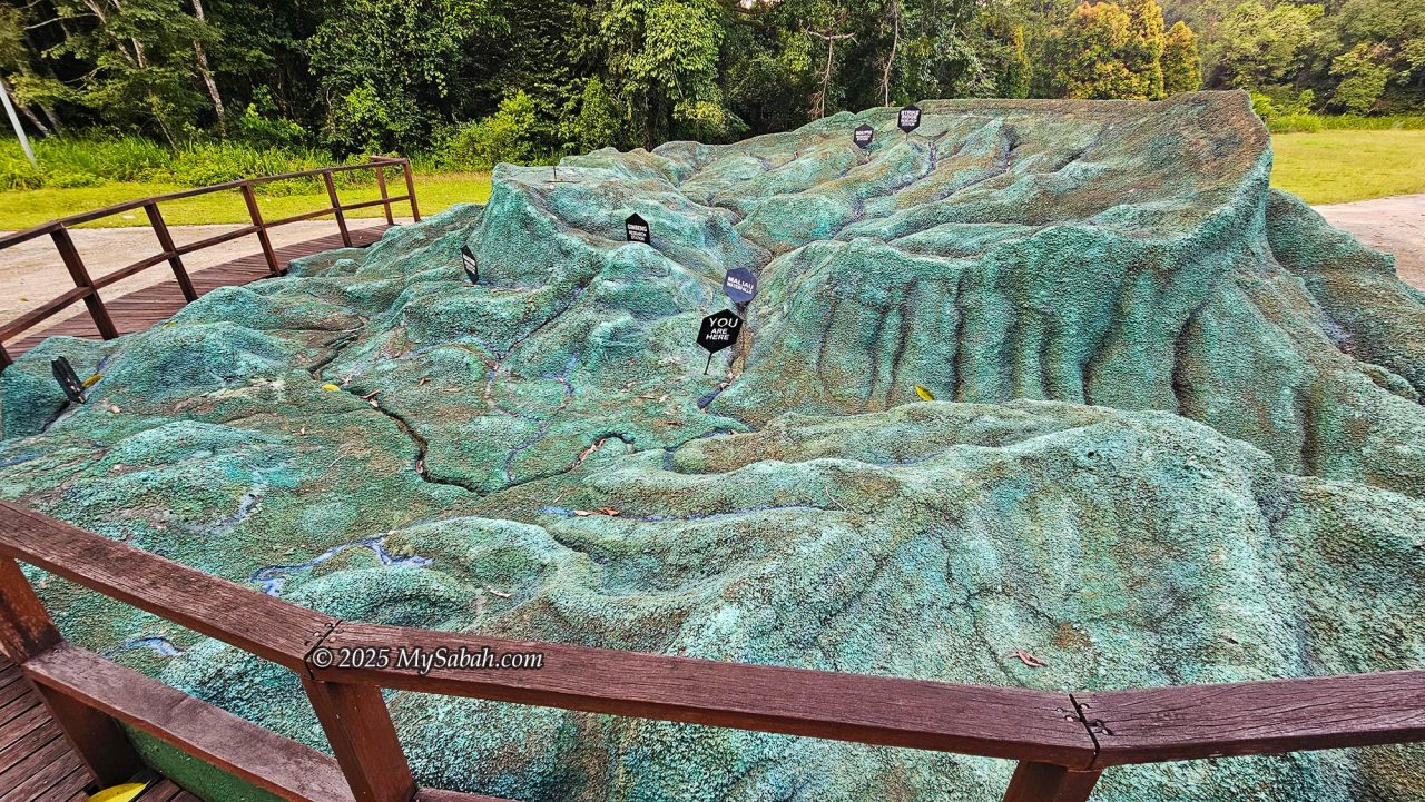The scale model of Maliau Basin