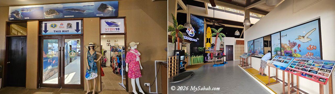 Souvenir shop and operator booth at STAR Marina