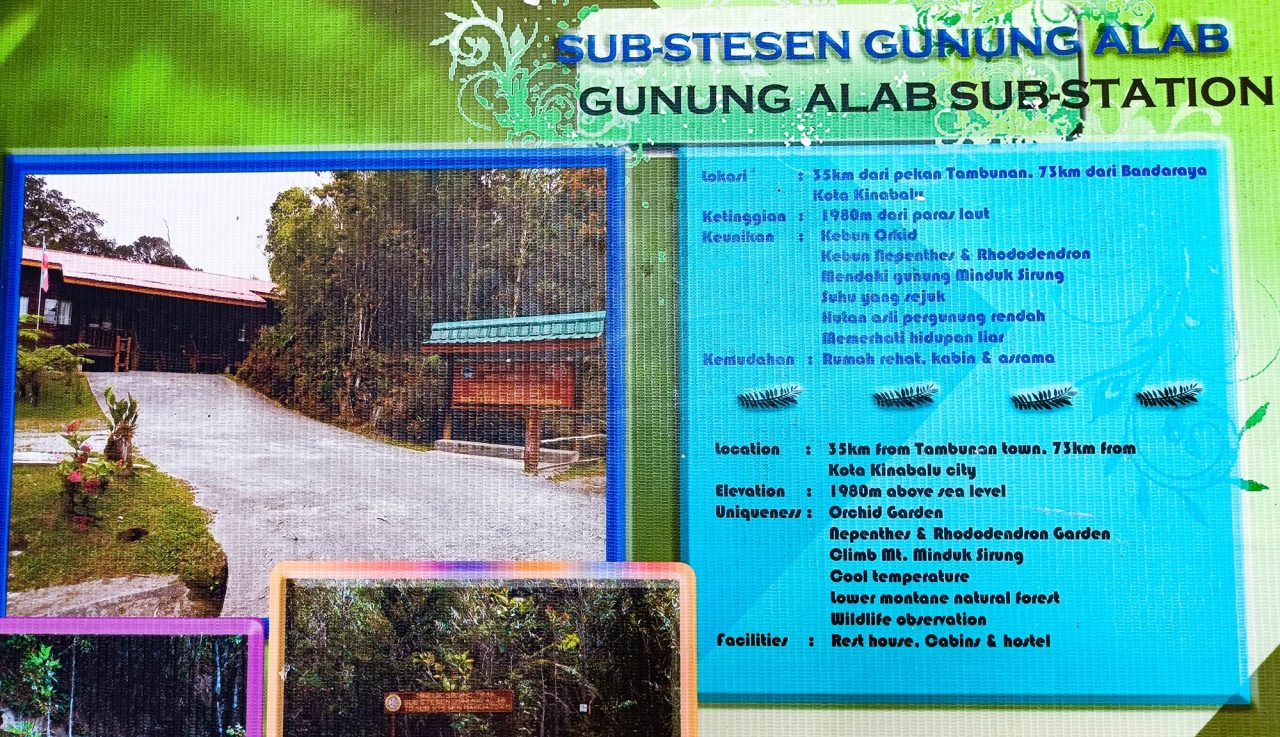 Info panel about Gunung Alab Substation