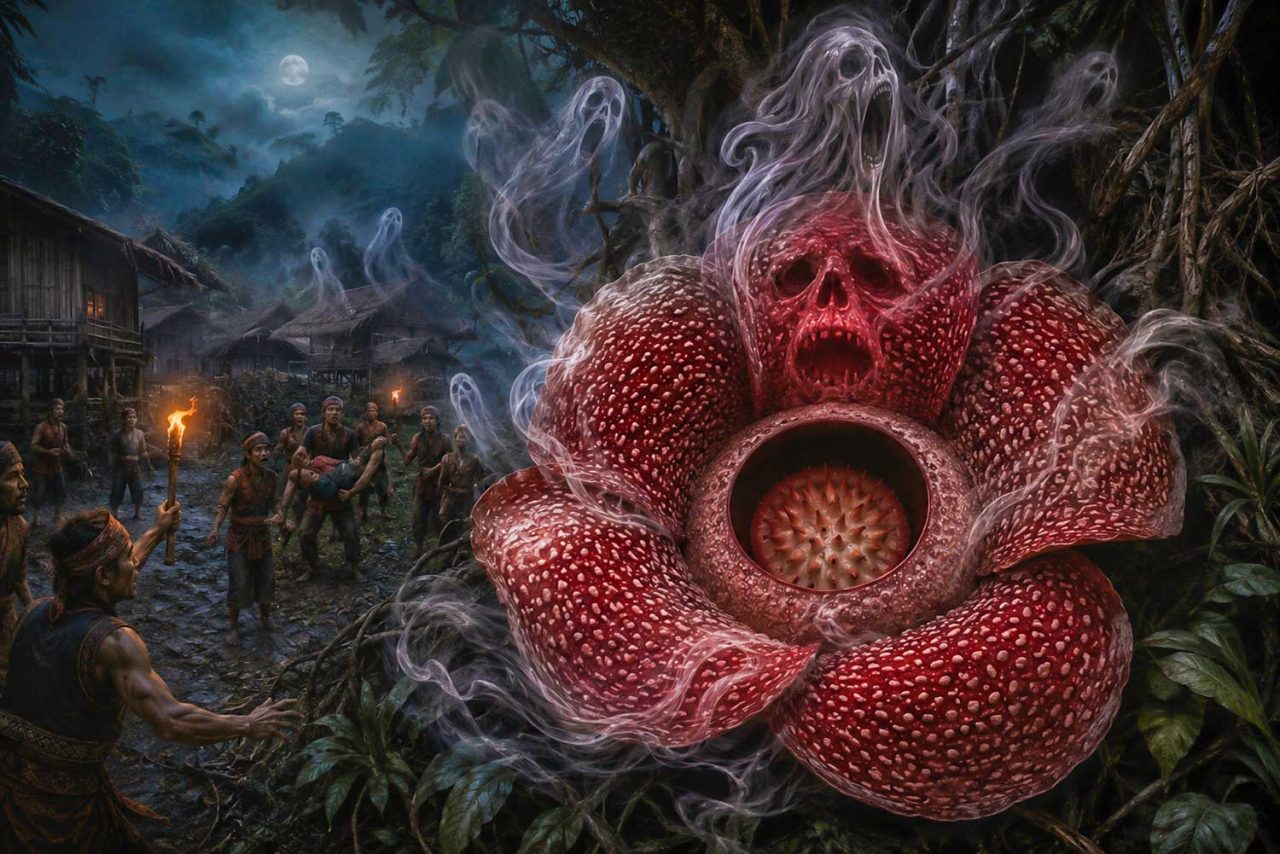 (AI picture) Ghostly rafflesia flower