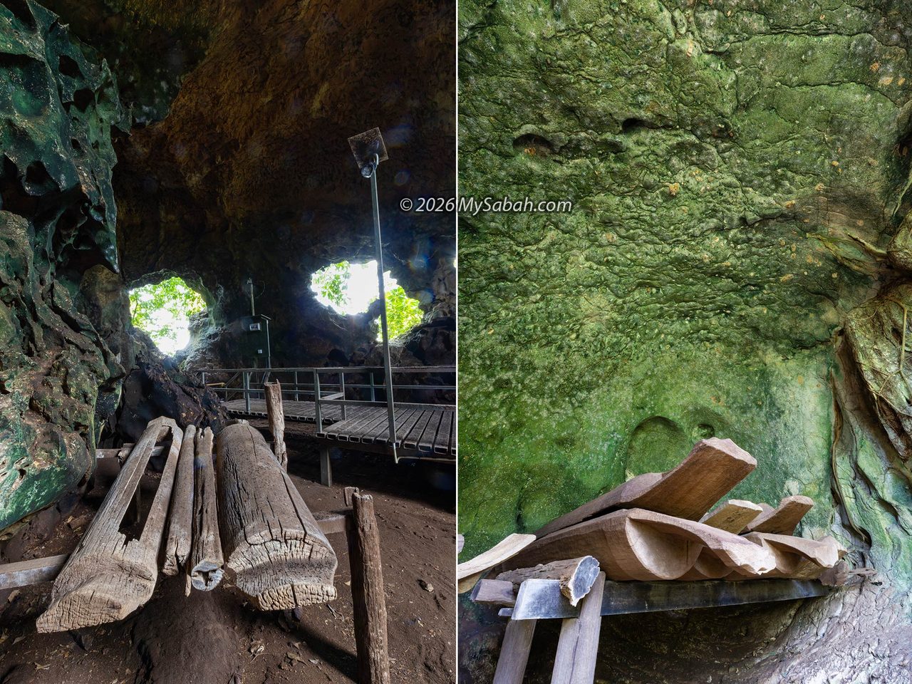 The log coffins in Agop Lintanga belonged to ordinary commoners, so they are mostly plain and have no carvings.